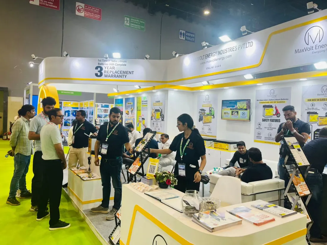 Maxvolt Energy exhibition stall 2024