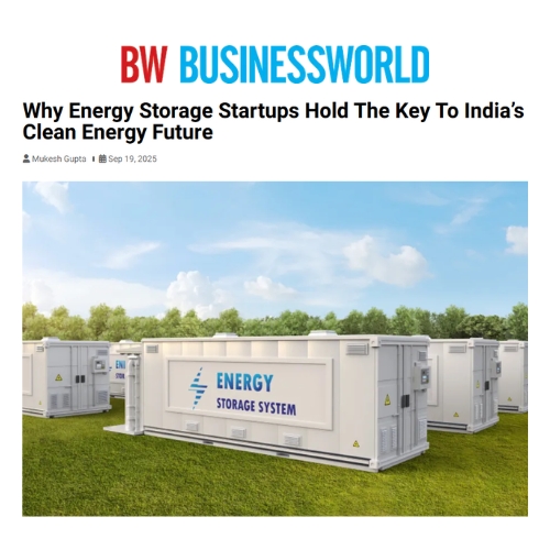 Empowering India’s Clean Energy Future: The Rise of Energy Storage Startups