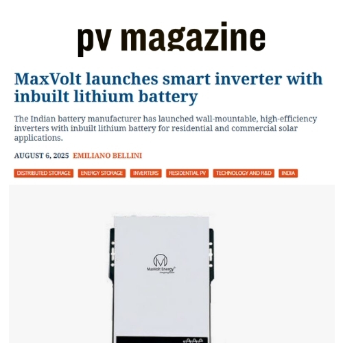 MaxVolt Energy Introduces Smart Lithium Inverter Series with Built-In Battery for Homes and Businesses
