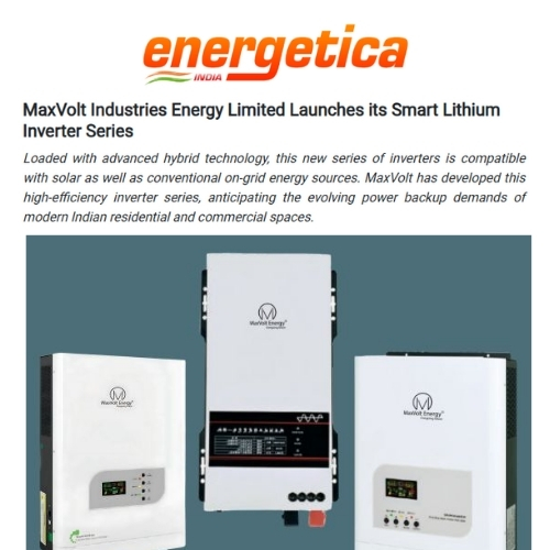 MaxVolt Energy Launches High-Performance Smart Lithium Inverter Series for Sustainable Power Solutions