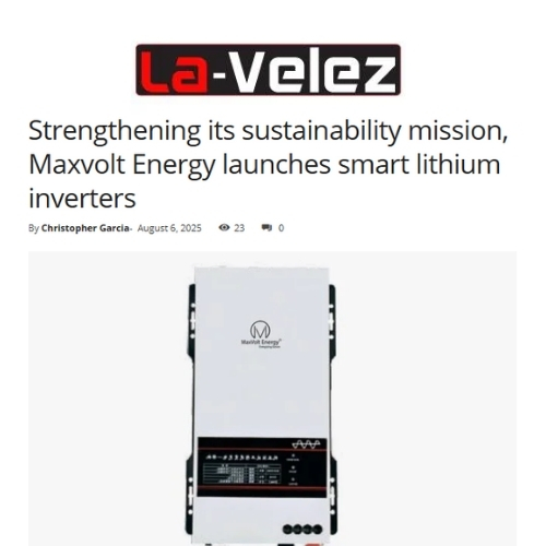 MaxVolt Energy Launches Smart Lithium Inverter Series for a Cleaner, Smarter Future