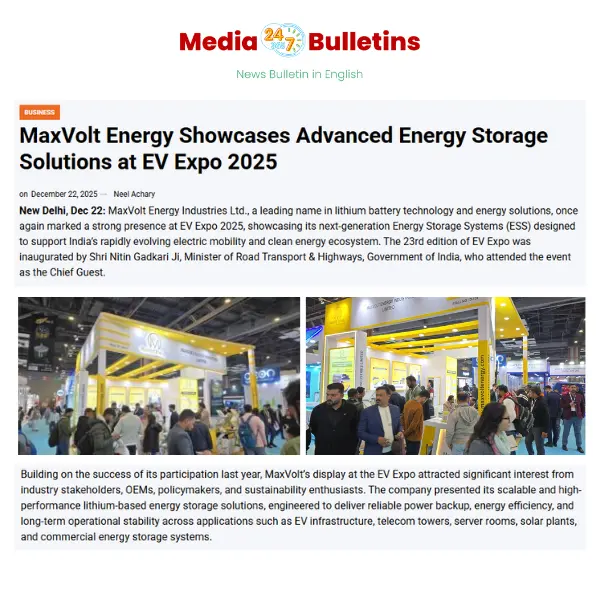 MaxVolt Energy Showcases Advanced Energy Storage Solutions at EV Expo 2025