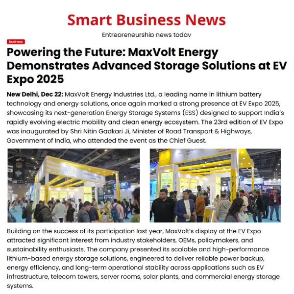 Powering the Future: MaxVolt Energy Demonstrates Advanced Storage Solutions at EV Expo 2025