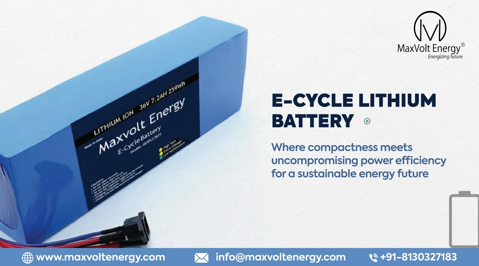 Small Package, Big Power: The Compact Efficiency of E-Cycle Lithium Batteries